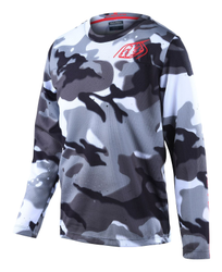Troy Lee Designs Flowline LS Jersey, Spray Camo, white, youth XL - Produktbild - 1