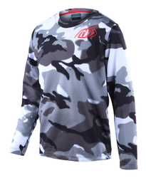 Troy Lee Designs Flowline LS Jersey, Spray Camo, white, youth S - Produktbild - 1