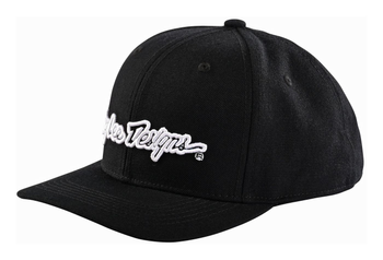 Troy Lee Designs Curved Snapback Cap, Signature, black/white, one size - Produktbild - 1
