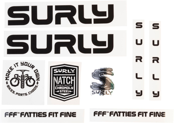 Surly Preamble Rahmen Decal Set inkl. Headbadge, black - Produktbild - 1