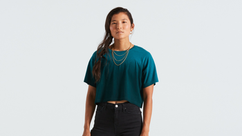 Specialized Women's Short Sleeve Crop T-Shirt Tropical Teal Spray L - Produktbild - 1