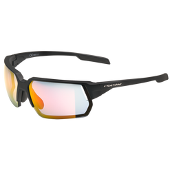 Sonnenbrille Cratoni C-Lite NXT photochr schwarz matt, Glas klar, rot verspiegel - Produktbild - 1