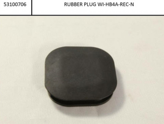 Rubber Plug rechteckig f. Interface ohne Logo, schwarz - Produktbild - 1