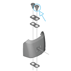 SHIMANO Hintere Befestigungsschraube (R) für untere Abdeckung BM-EN600 - Produktbild - 1