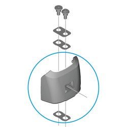 SHIMANO Unteres Gehäuse SHIMANO E-BIKE SYSTEMS Akkuhalter BM-EN600 - Produktbild - 1