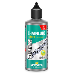 Kettenöl CHAINLUBE WET Conditions, MOTOREX
Dosierfläschchen
Größe: 100 ml, Gewicht: 0,2, VE: 1 Stk. - Produktbild - 1