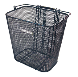 Hinterradkorb Basil Cardiff 34,5x29x34,5cm, schwarz, engmaschig - Produktbild - 1