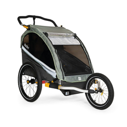 Burley D'LITE X Double Kinderanhänger Onesize Sage Green Grau – sicher, komfortabel, robust - Produktbild - 1