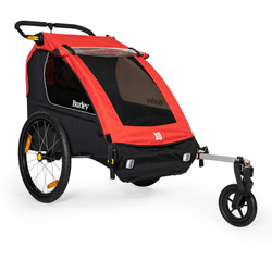 Burley HONEY BEE Kinderanhänger Onesize Rot Schwarz – Sicherer, leichter Fahrradanhänger für Kinder bis 22 kg bei Nubuk Bikes - Produktbild - 6