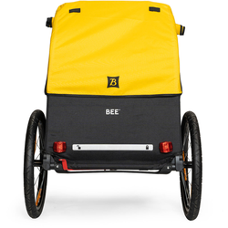 Burley BEE Double Kinderanhänger Gelb Schwarz Onesize – robuster, sicherer und kinderfreundlicher Fahrradanhänger kaufen bei Nubuk Bikes - Produktbild - 3