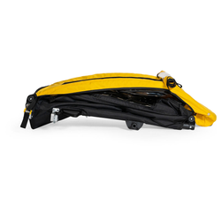 Burley BEE Double Kinderanhänger Gelb Schwarz Onesize – robuster, sicherer und kinderfreundlicher Fahrradanhänger kaufen bei Nubuk Bikes - Produktbild - 2