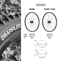 e*thirteen Grappler Race e*spec Boost Laufrad VR, 27.5", 110x15mm, 28 L., 30mm, black - Produktbild - 2