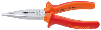 Unior 508/1VDEBI Flachrundzange mit Schneide, 61mm, red - Produktbild - 1