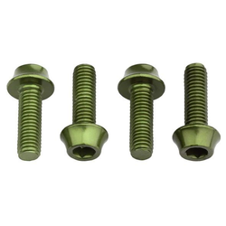 Wolf Tooth Aluminiumschrauben M5x15mm für Flaschenhalter 4 Stück olive langlebig robust - Produktbild - 1 Wolf Tooth Aluminiumschrauben M5x15mm für Flaschenhalter 4 Stück olive langlebig robust - Produktbild - 1