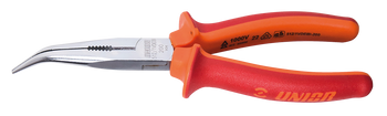 Unior 512/1VDEBI Flachrundzange mit Schneide, 45° gebogen, 61mm, red - Produktbild - 1