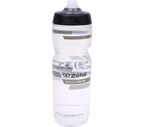 Zefal Sense Pro 80 Trinkflasche 800 ml transparent grau schwarz – hochwertige Radfahrflasche bei Nubuk Bikes - Produktbild - 1