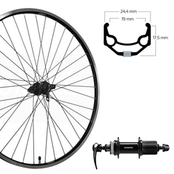 Hinterrad 28", Disc Centerlock, schwarz, SE, ZAC 19, Aluminium, FH-QC400, Schnellspanner, Roland, 813099 - Produktbild - 1