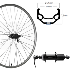 Hinterrad 28", Disc Centerlock, silber, SE, ZAC 19, Alum., FH-QC400 schwarz, Schnellspanner, Roland, 813097 - Produktbild - 1