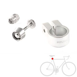 Set 14, Sattelstütze/Sattelstützklemme 28,6mm, PITLOCK, silber, Pitlock, P140S28 - Produktbild - 1