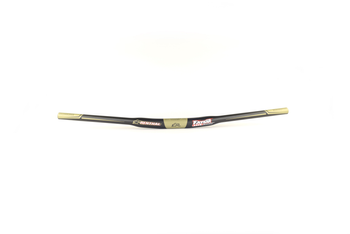 Renthal V2 Fatbar Lite Carbon Riser Flat Lenker, 31.8mm, 760x10mm, 7°/5°, carbon/gold - Produktbild - 1