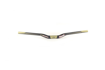 Renthal V2 Fatbar Lite Carbon Riser Flat Lenker, 31.8mm, 760x30mm, 7°/5°, carbon/gold - Produktbild - 1