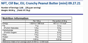 CLIF BAR Energie-Riegel Erdnussbutter Mini, 28g je Riegel 10 Stück in Verpackungseinheit - Produktbild - 3