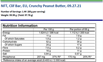 CLIF BAR Energie-Riegel Erdnussbutter 68g je Riegel 12 Stück in Verpackungseinheit - Produktbild - 4