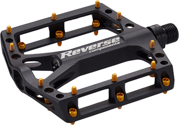 Pedal Black ONE Alu/CrMo schwarz-gold 100x100 mm - Produktbild - 1 Pedal Black ONE Alu/CrMo schwarz-gold 100x100 mm - Produktbild - 1