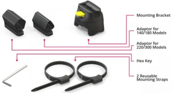 Voxom U-Lock Bügelschlosshalterung zur stabilen Rahmenmontage für kompakte Voxom Bügelschlösser - Produktbild - 2