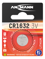 Batterie Knopfzelle CR1632 Ansmann Lithium, 3 V, 120mAh - Produktbild - 1
