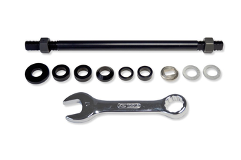 Steckachse universal, WEBER
Gesämtlänge 230 mm, Einbaubreite 142-148 mm, Lieferumfang X12 Steckachse M 12 x 1.75, 2 Muttern M 12 x 1.75, 2 Nordlock-Scheiben, 1 Beilagscheibe, Anbauanleitung
Farbe: Schwarz, VE: 1 St. - Produktbild - 1