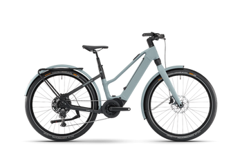 Winora iRide Pure X10 Damen E-Bike 28 Zoll Mid-Motor blau matt schwarzer Akku - Produktbild - 1