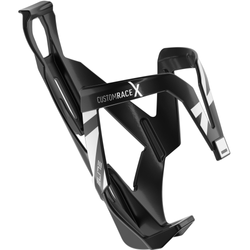 Elite Flaschenhalter CUSTOM RACE X schwarz mit weißer Grafik - Produktbild - 1 Elite Flaschenhalter CUSTOM RACE X schwarz mit weißer Grafik - Produktbild - 1
