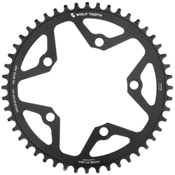 Wolf Tooth Gravel/CX/Road Kettenblatt, 110 BCD, 5-Loch, 48 Z., Drop-Stop ST, black - Produktbild - 1