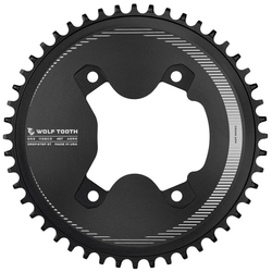 Wolf Tooth Shimano GRX Aero-Kettenblatt, 110 BCD Asymmetric, 4-Loch, 52 Z., Drop-Stop ST, black - Produktbild - 1