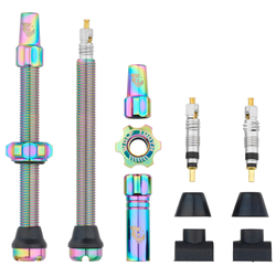 Wolf Tooth Tubeless Valve Stem Ventile, Presta, 60mm, 2 Stk., rainbow - Produktbild - 1