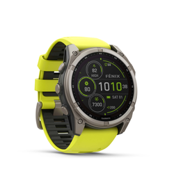 Garmin Fenix 8 Multisportuhr, 51mm, Sapphire Solar Edition, yellow/grey - Produktbild - 1