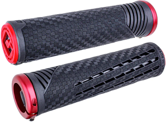 Griffe CF Lock-On Griffe BMX, MTB / 31,5 mm / 135 mm / schwarz / rot - Produktbild - 1
