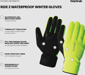 RIDE 2 Wasserdichte Winter Handschuhe XL, schwarz - Produktbild - 15