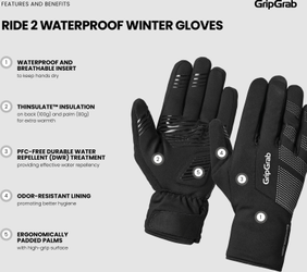 RIDE 2 Wasserdichte Winter Handschuhe XXL, schwarz - Produktbild - 8