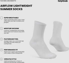 Airflow Lightweight Sommer Socken weiß / M - (41-44) - Produktbild - 10