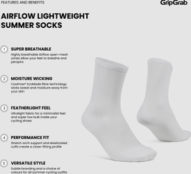 Airflow Lightweight Sommer Socken weiß / L - (44-47) - Produktbild - 10