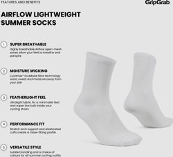 gripgrab-airflow-lightweight-sommer-socken-10-21412203.jpg Airflow Lightweight Sommer Socken weiß / L - (44-47) - Produktbild - 10