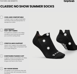 Classic No Show Sommer Socken schwarz / L - (44-47) - Produktbild - 12