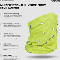 GripGrab Multifunctional Hi-Vis Reflective Halstuch Einheitsgröße, gelb hi-vis - Produktbild - 5