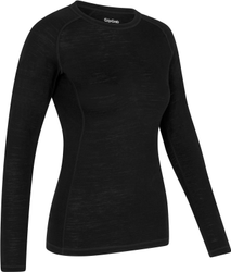 Womens Merino Blend Thermo Langarm Unterhemd S schwarz - Produktbild - 1