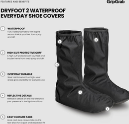 DryFoot 2 Wasserdichte Alltags Überschuhe schwarz / XS - (36-37) - Produktbild - 8
