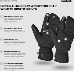 Nordic 2 Winddichte Deep Winter Lobster Handschuhe gelb / M - Produktbild - 9