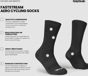 FastStream Aero Radsport Socken weiß / L - (44-47) - Produktbild - 8