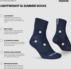 gripgrab-lightweight-sl-regular-cut-sommer-socken-10-21412547-21412547.jpg Lightweight SL Regular Cut Sommer Socken navy / L - (44-47) - Produktbild - 9